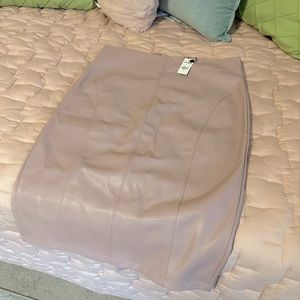 Faux leather pencil skirt